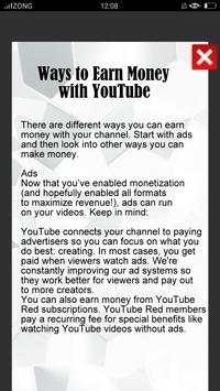 Learn to earn from Youtube screenshot 3