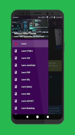w3school web Tutorials - Learn Angular/html5/php screenshot 1
