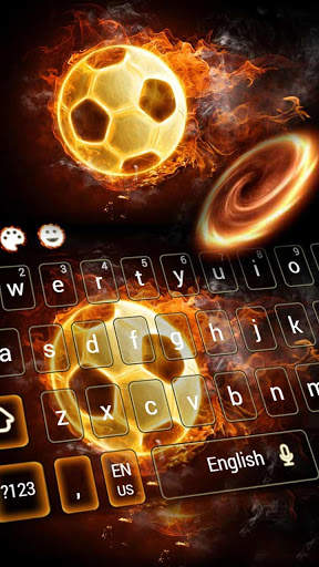 Fire Football Kick Keypad Theme screenshot 4