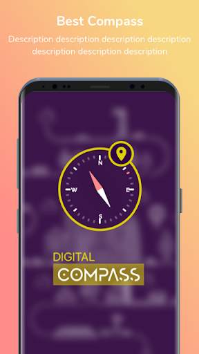 Digital compass - Map compass & Windy map 1 تصوير الشاشة