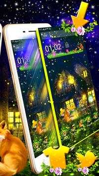 Dreamy Night Fox Live Theme🏠 screenshot 3