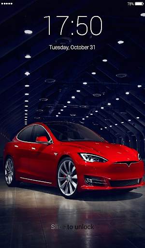 Electric car Lock Screen screenshot 1