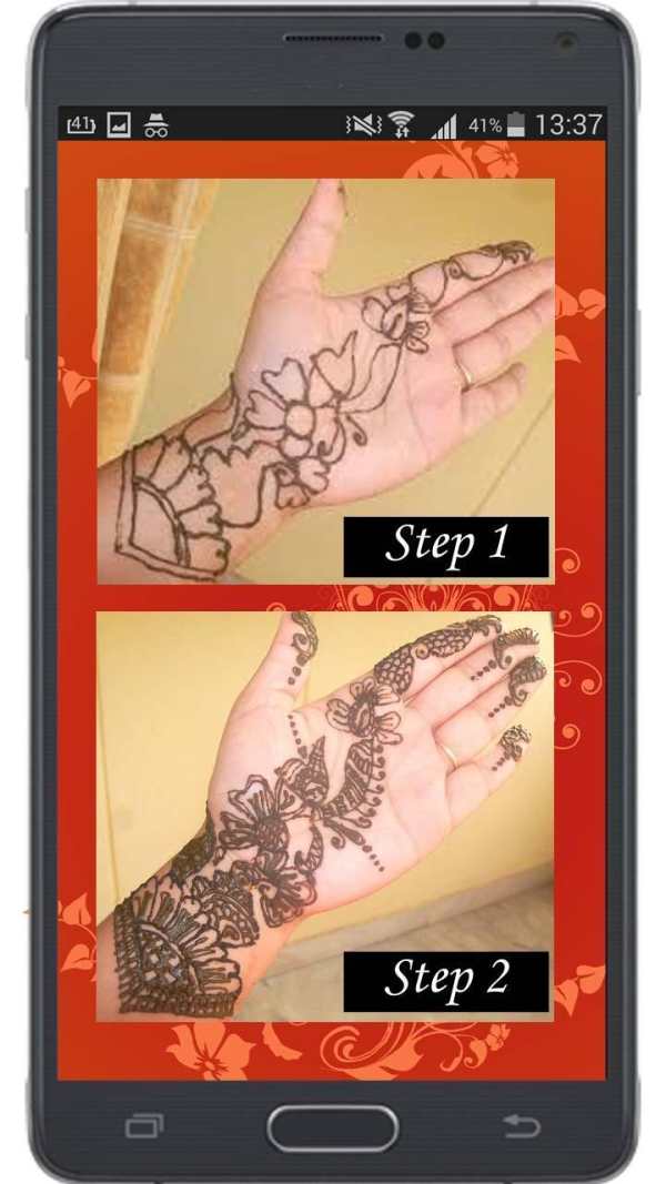 Henna Design Step Guide 2017 स्क्रीनशॉट 3