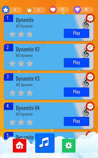 BTS DYNAMITE Piano Tiles screenshot 3