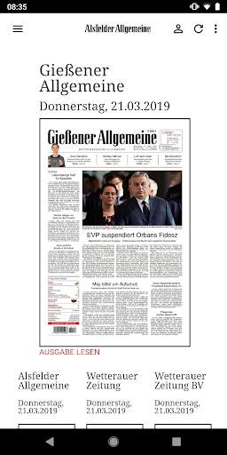 AAZ ePaper screenshot 1