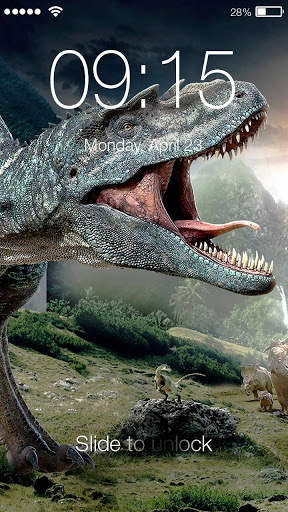 Raptor Dinosaur Screen Lock screenshot 1