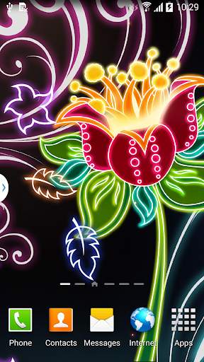 Neon Flowers Live Wallpaper screenshot 4