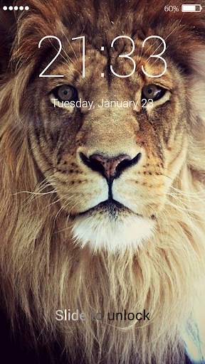 Lion Lock Screen Wallpaper 3 تصوير الشاشة