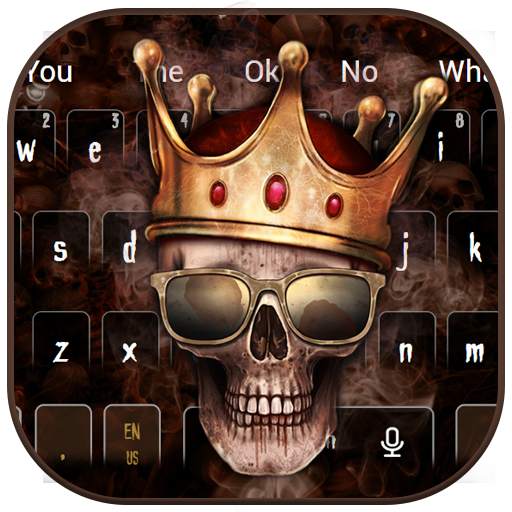 Skull king Smoke Keyboard Theme 10001001