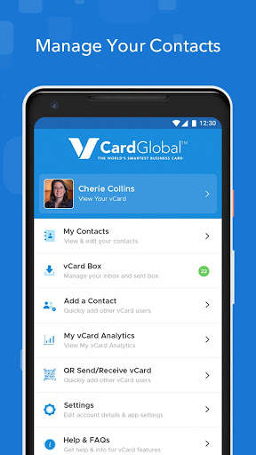 vCard Global Business Card 2 تصوير الشاشة