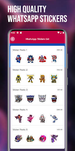 Optimus Prime Stickers For WA screenshot 2