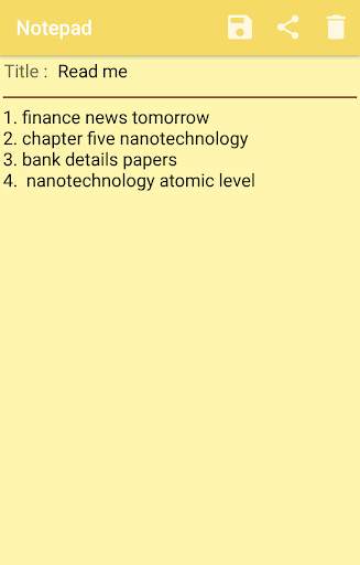 Notepad for android screenshot 3