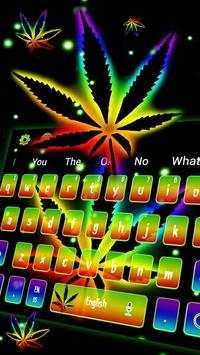 Neon Rasta weed Teclado Tema screenshot 2