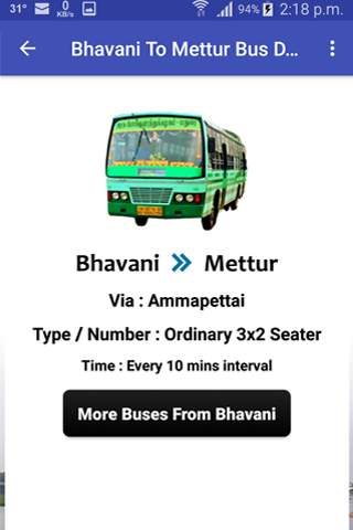Bhavani Bus Info screenshot 3