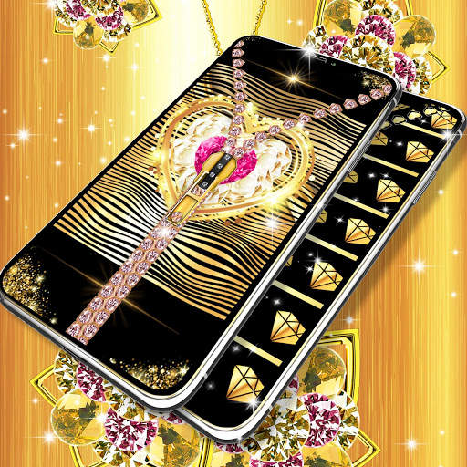 Gold diamond lock screen screenshot 2