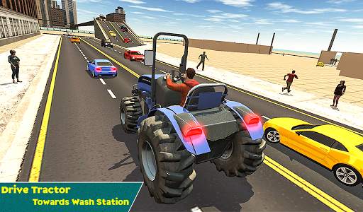 Tractor Wash Service -Tractor Parking Simulator 19 screenshot 6