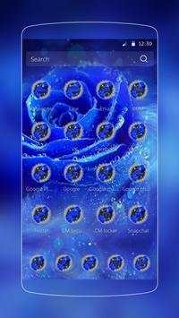 Blue Rose Love Romance Theme screenshot 2