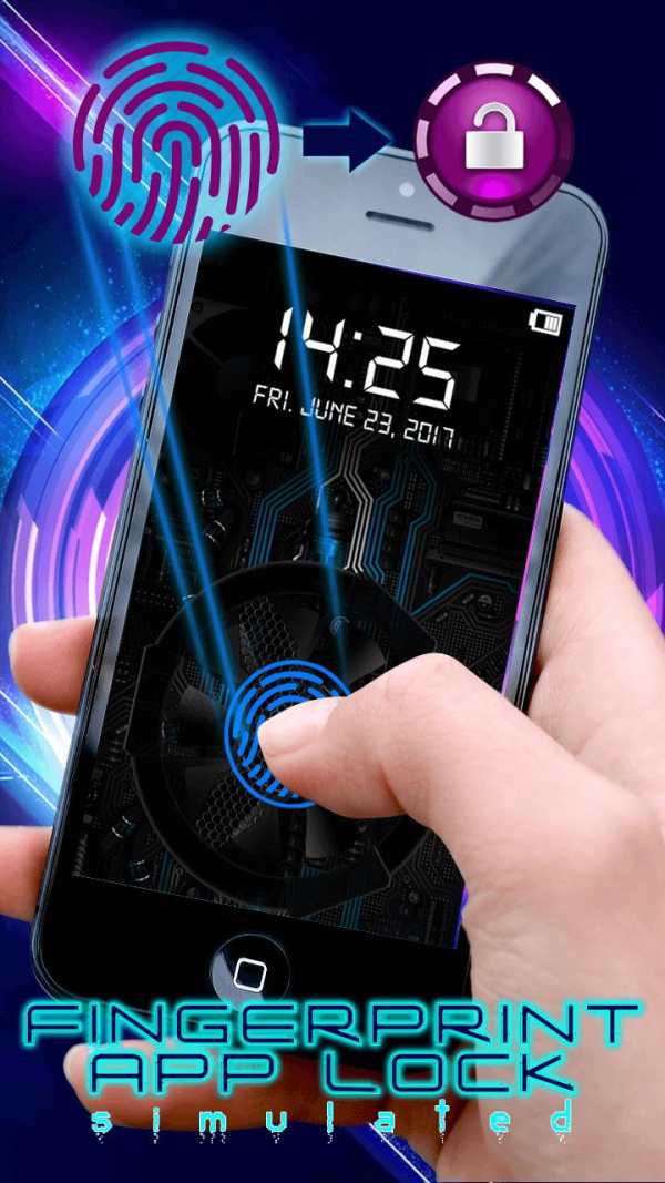 Fingerprint App Lock Simulated 9 تصوير الشاشة