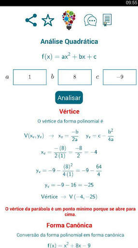 Análise Quadrática screenshot 3