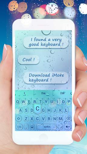 3D glass water keyboard theme screenshot 3