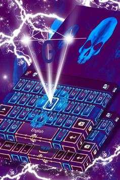 Blue Skull Keyboard Theme screenshot 4