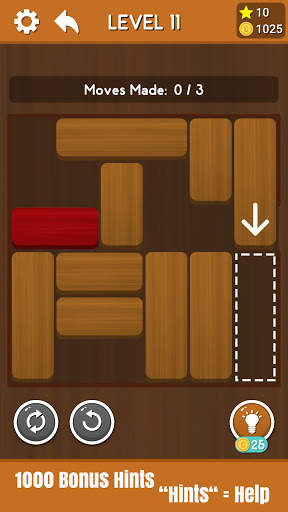 Block Escape - Sliding Red Wood Block screenshot 1