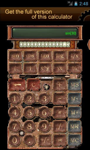 Steampunk Calculator Lite HD screenshot 1
