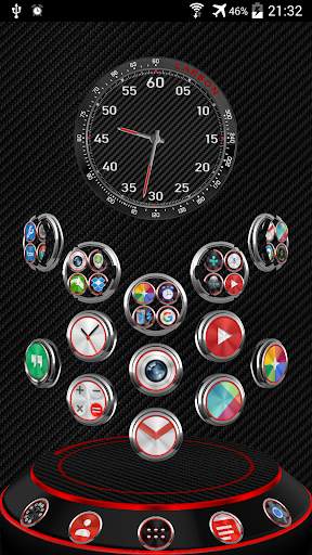 Next Launcher 3D Theme Carbon screenshot 6