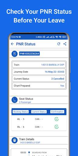 My Rail Yatra Train Status PNR screenshot 5