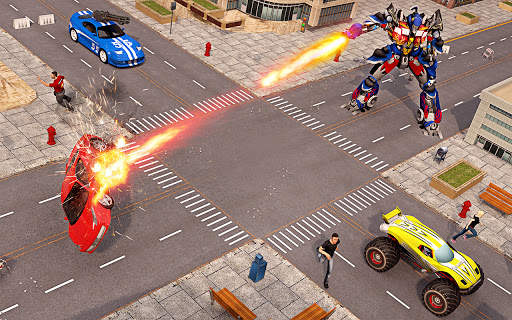 Angry Bull City Attack :Robot Shooting Game Free screenshot 7