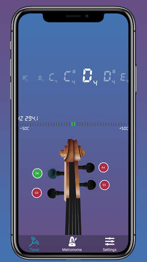 Violin Tuner - Free Violin, Viola, Cello tuner स्क्रीनशॉट 1