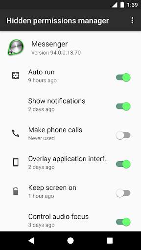 Hidden permissions manager screenshot 2