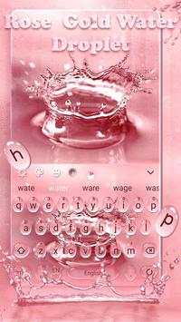 Rose Gold Waterdrops Keyboard screenshot 1