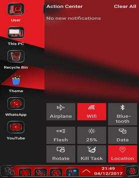Red launcher theme for win 10 : windows 10 screenshot 2