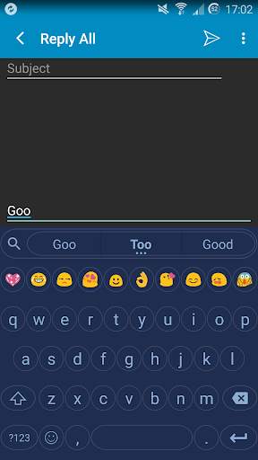 Circle Blue Emoji Keyboard screenshot 2