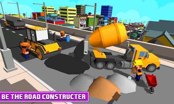 Blocky Highway Road Building screenshot 1