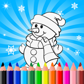 Christmas Drawing Pad Snowman icon