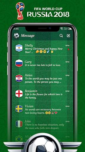 2018 World Cup - Sms, Sport theme screenshot 1