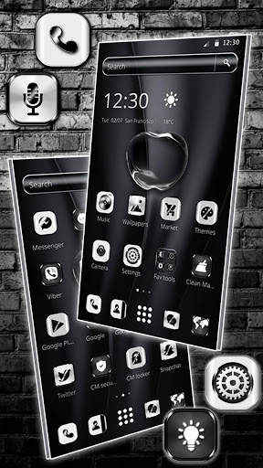 Black Apple Bubble Theme screenshot 3