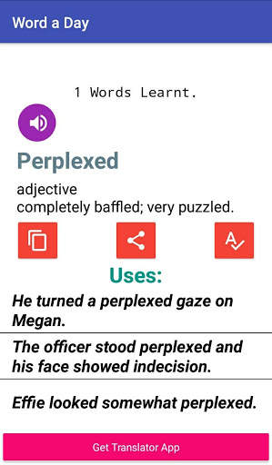 Word A Day: Learn a new word everyday with example screenshot 1