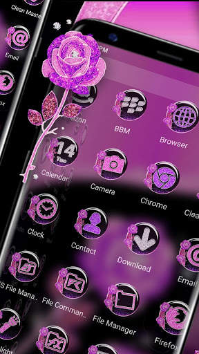 Purple Rose Launcher Themes screenshot 3