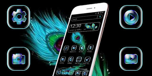 Blue Black Feather Theme screenshot 4