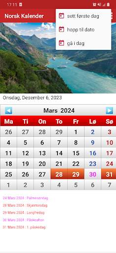 Norsk Kalender 2024 screenshot 3