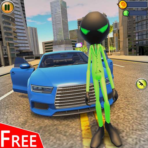 Super Stickman Green Rope Hero: Crime City 1.0