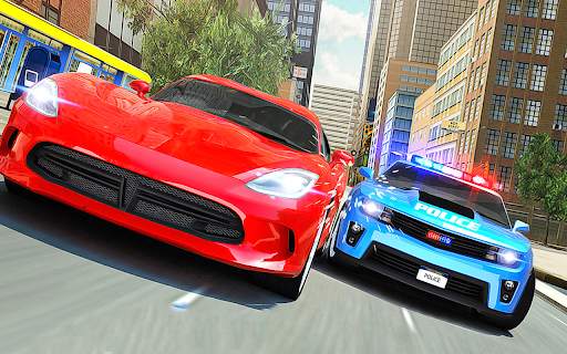 Crazy Car Racing Police Chase screenshot 4