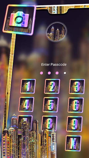 Dubai Night Skyline Theme Launcher 5 تصوير الشاشة
