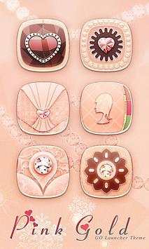 Pink Gold GO Launcher Theme screenshot 1