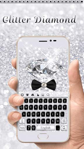 Glitter Diamond Keyboard Theme screenshot 2
