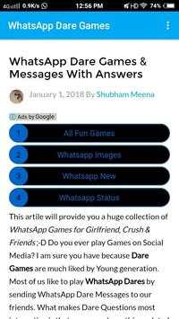 WhatsApp Dare Games: 2018 screenshot 2