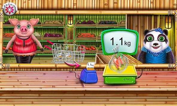 Supermarket Panda Family Shopping Game screenshot 6